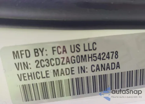 2021 Dodge Challenger Sxt from USA, damaged, VIN 2C3CDZAG0MH542478